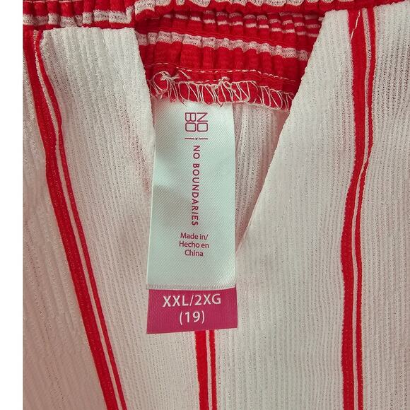 NO BOUNDARIES Striped Tie Front Top Womens Size XXL *NWT - Picture 3 of 4